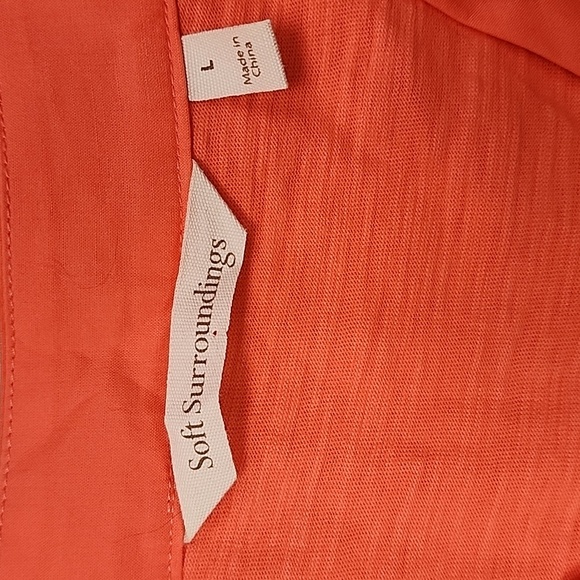 Soft Surroundings Size L Daniella Eclectic Button Front Tunic Top Cotton Boho - Picture 2 of 10